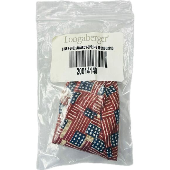Longaberger 2002 Awards Spring Sponsoring Old Glory LINER ONLY # New in Bag - Picture 1 of 5